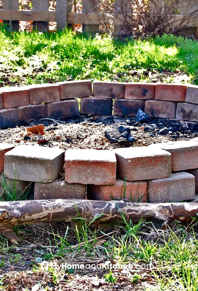 use engineering bricks for a fire pit