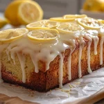 lemon loaf cake with a soft