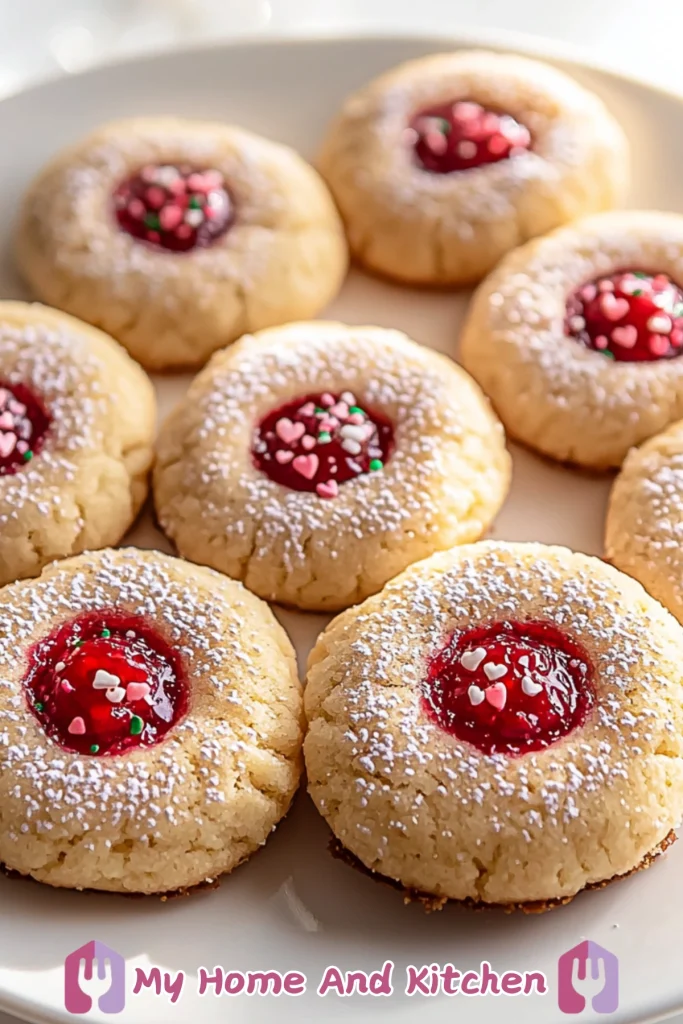 Cupid's Raspberry Thumbprint Cookies Recipe