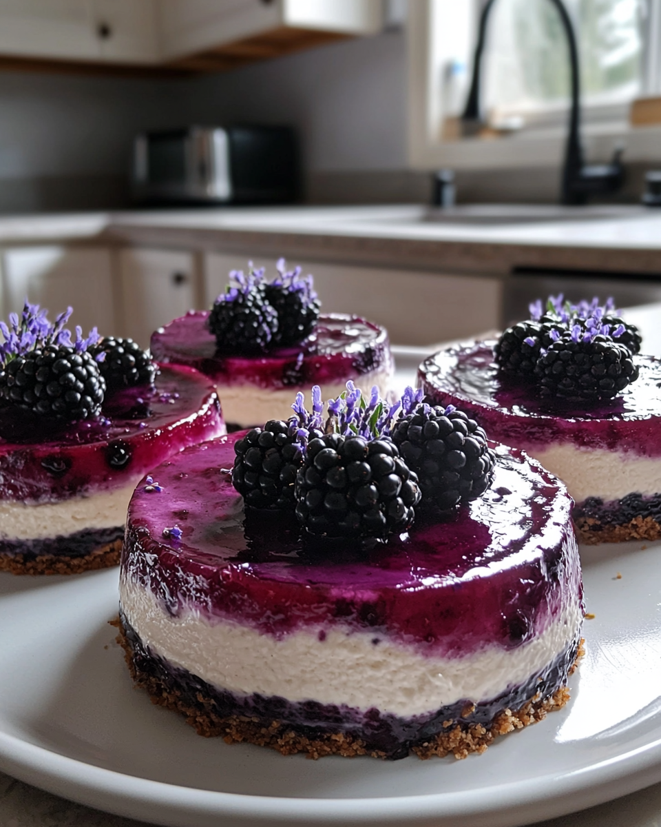 Luscious Blackberry Cheesecakes A Berry-Infused Delight!