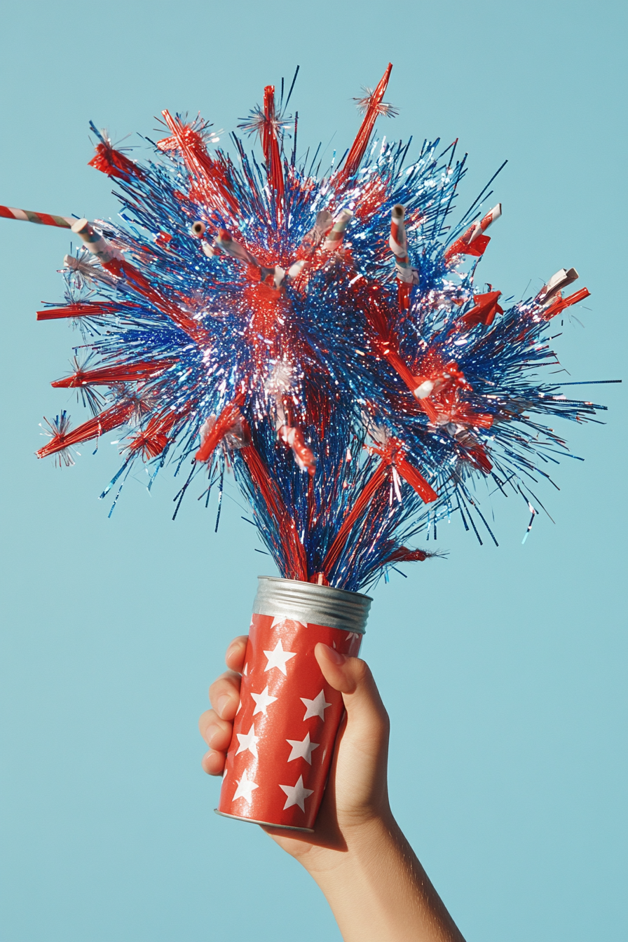 Sparkling Patriotic Centerpiece with a Bang