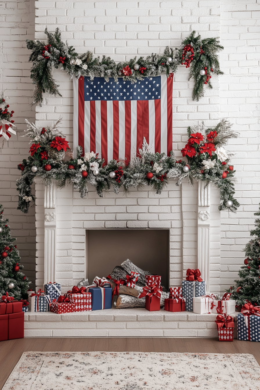 Patriotic Holiday Elegance with Festive Flair