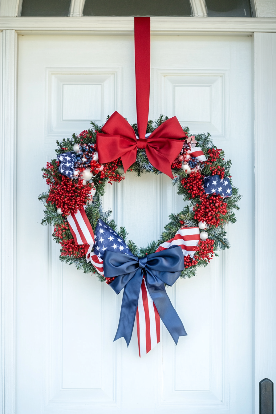 Bold Patriotic Wreath for a Grand Entrance