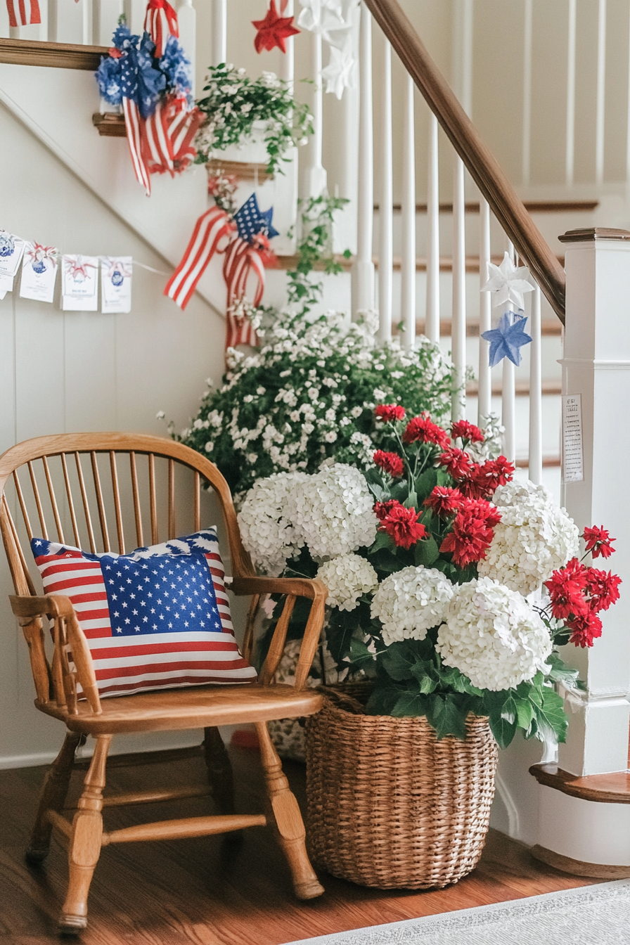 Patriotic Maximalist Decor with Bold Accents