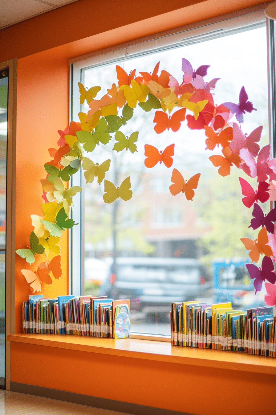 Rainbow Butterfly Arch for a Cheerful Space