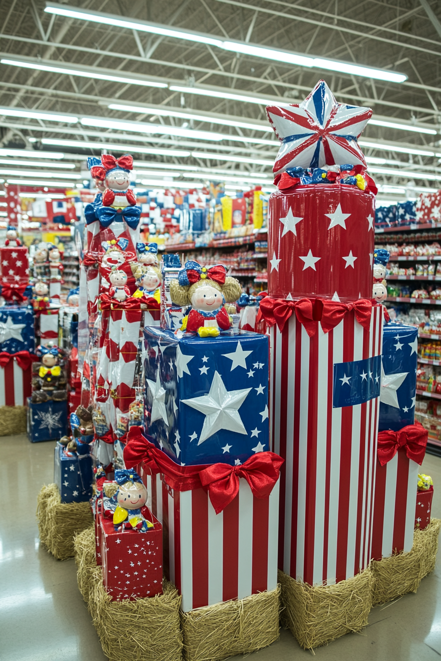 Bold Patriotic Display with Maximalist Flair