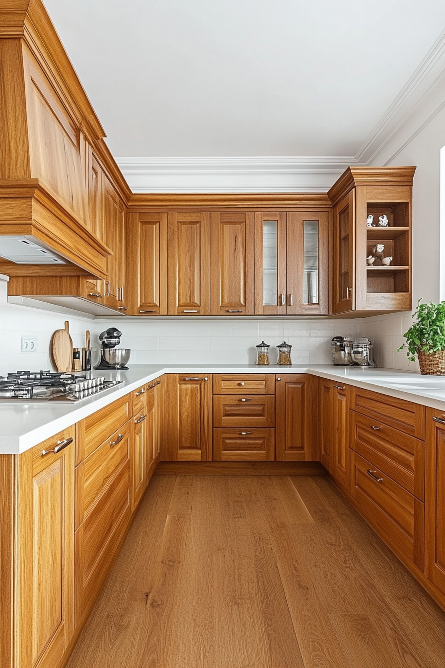 Warm Farmhouse Kitchen with Classic Wood Tones