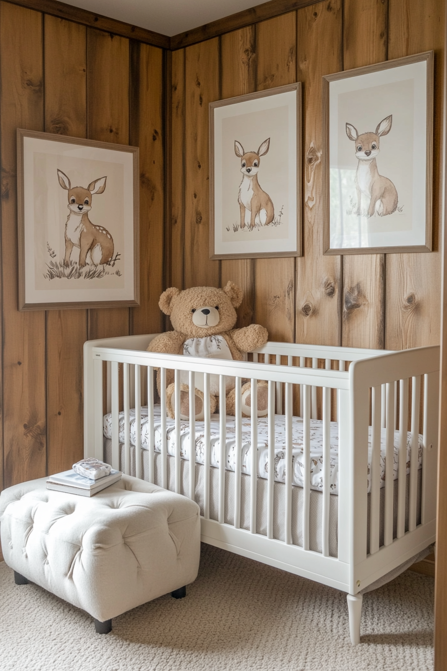 Rustic Farmhouse Nursery with Woodland Charm