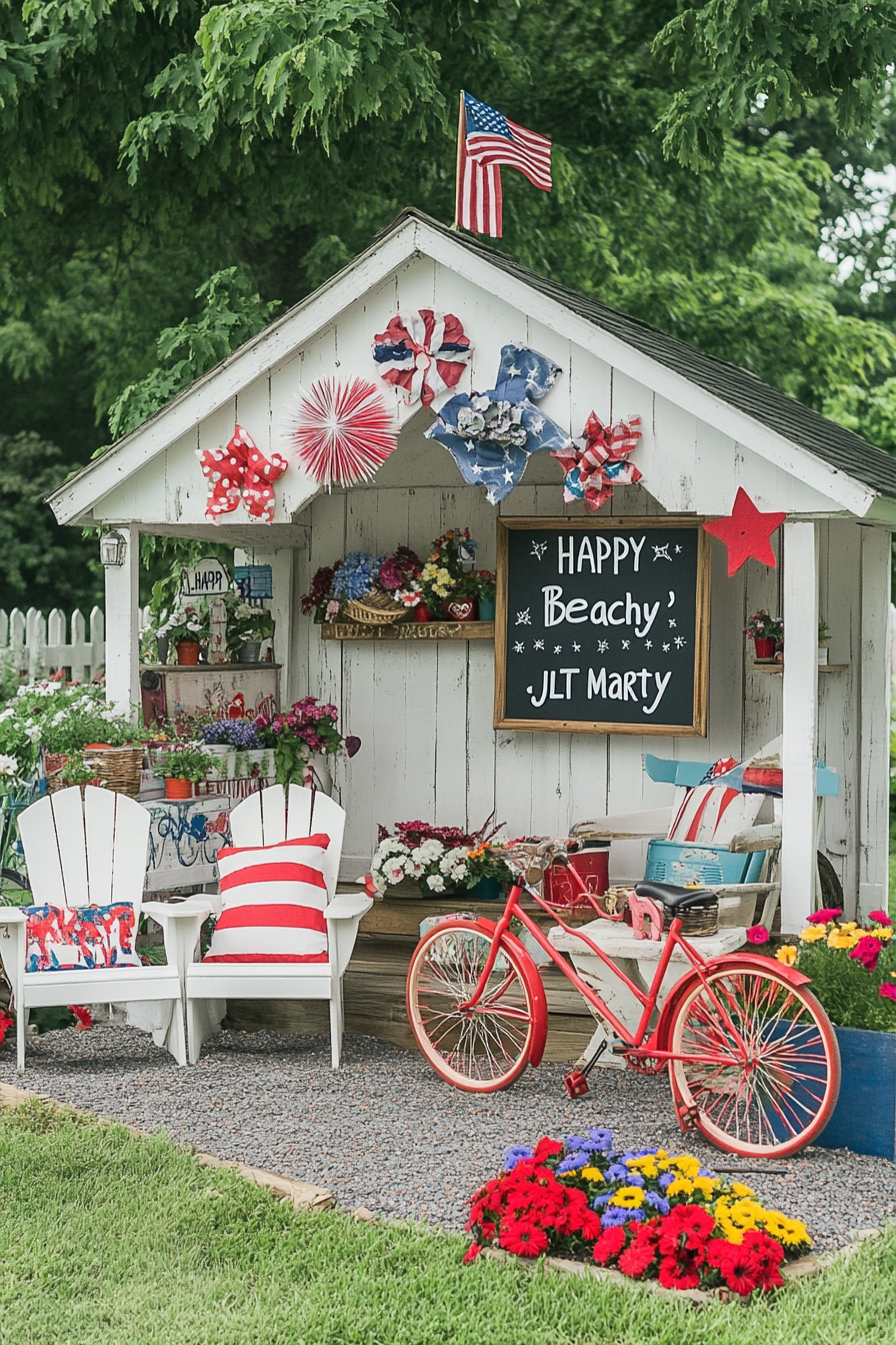 Whimsical Patriotic Garden Retreat