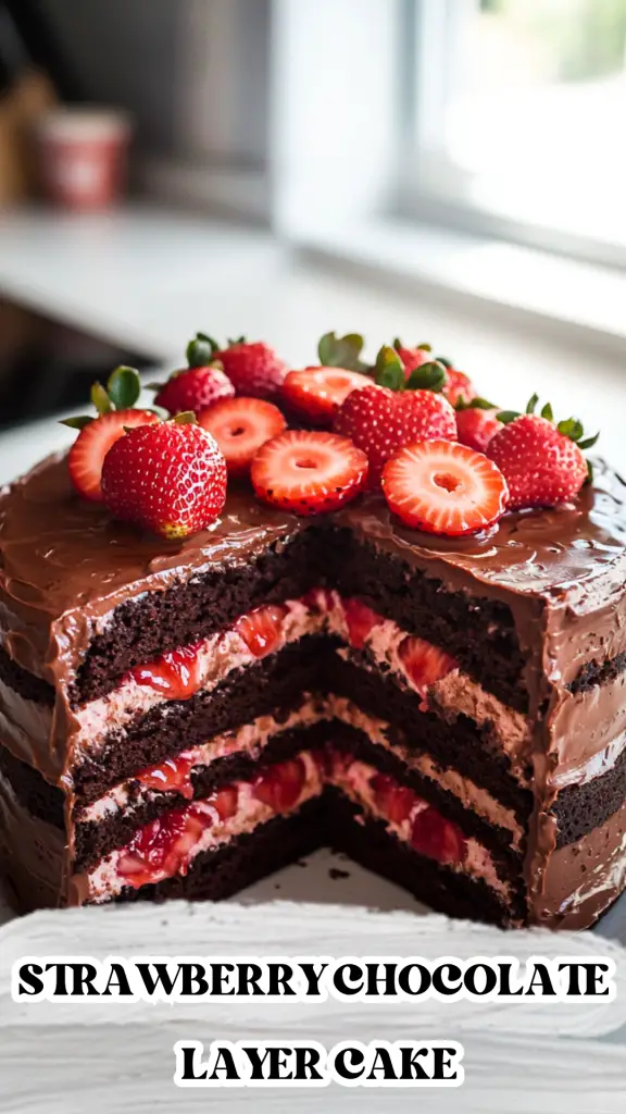 Strawberry Chocolate Layer Cake