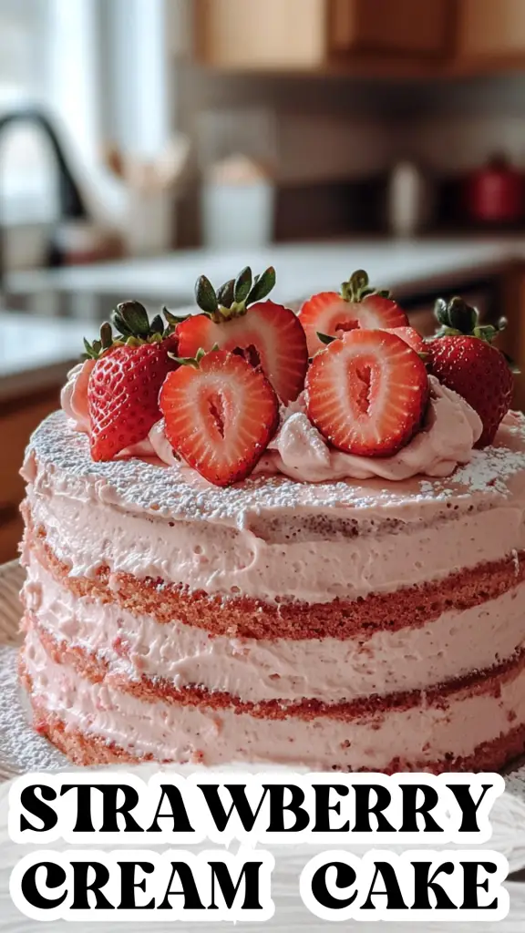 Strawberry Cream Cake