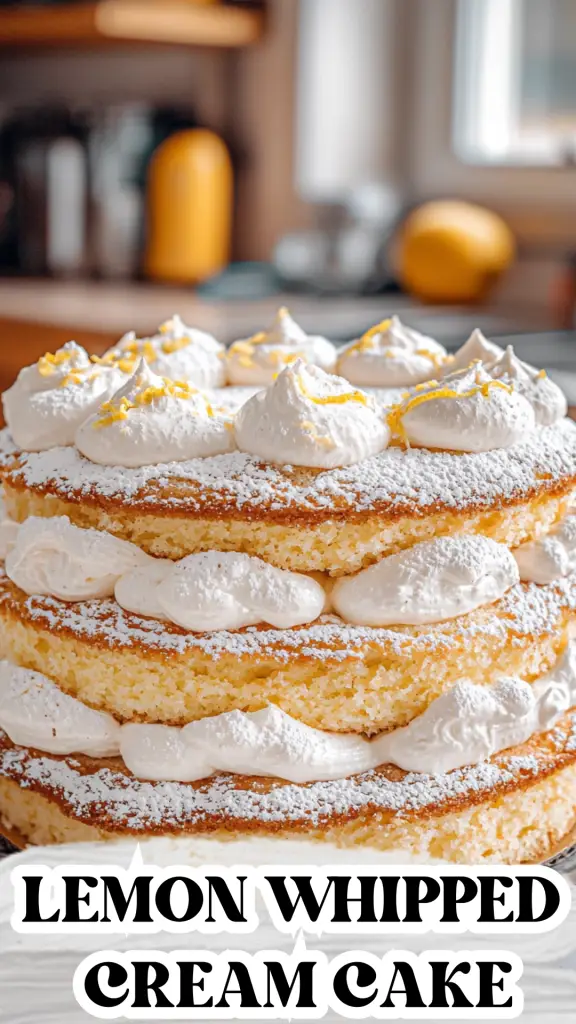 Lemon Whipped Cream Cake