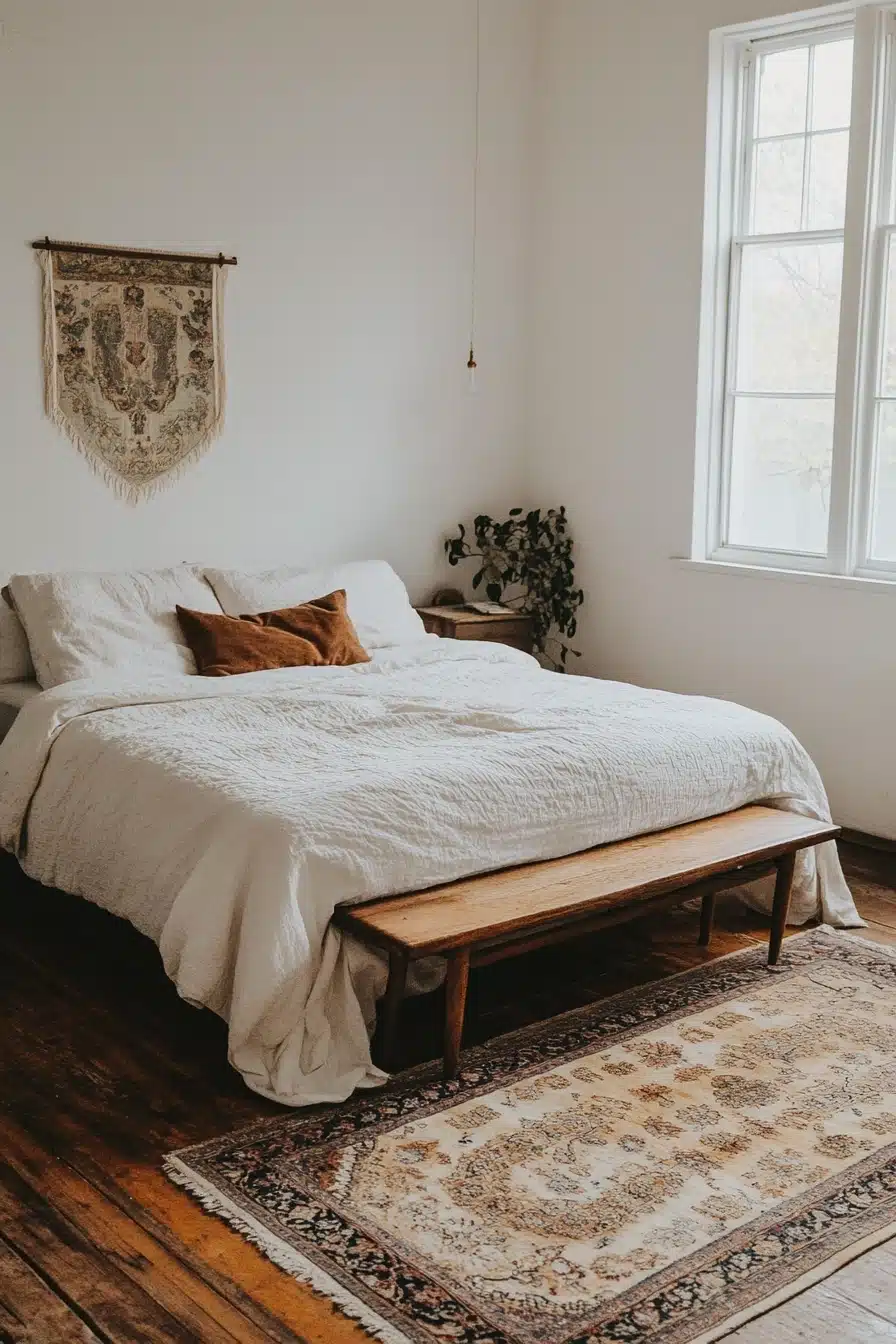 Boho-Chic Bedroom with Earthy Tones