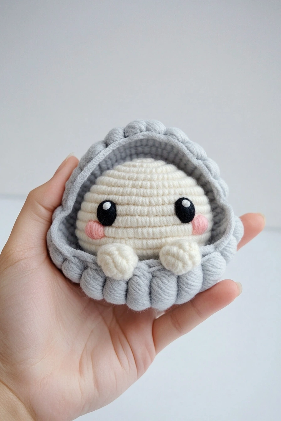 Adorable Crochet Baby Clam