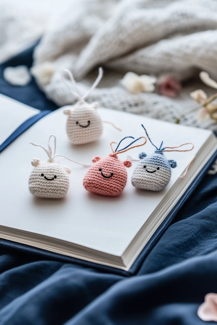 Mini Crochet Smiley Charms