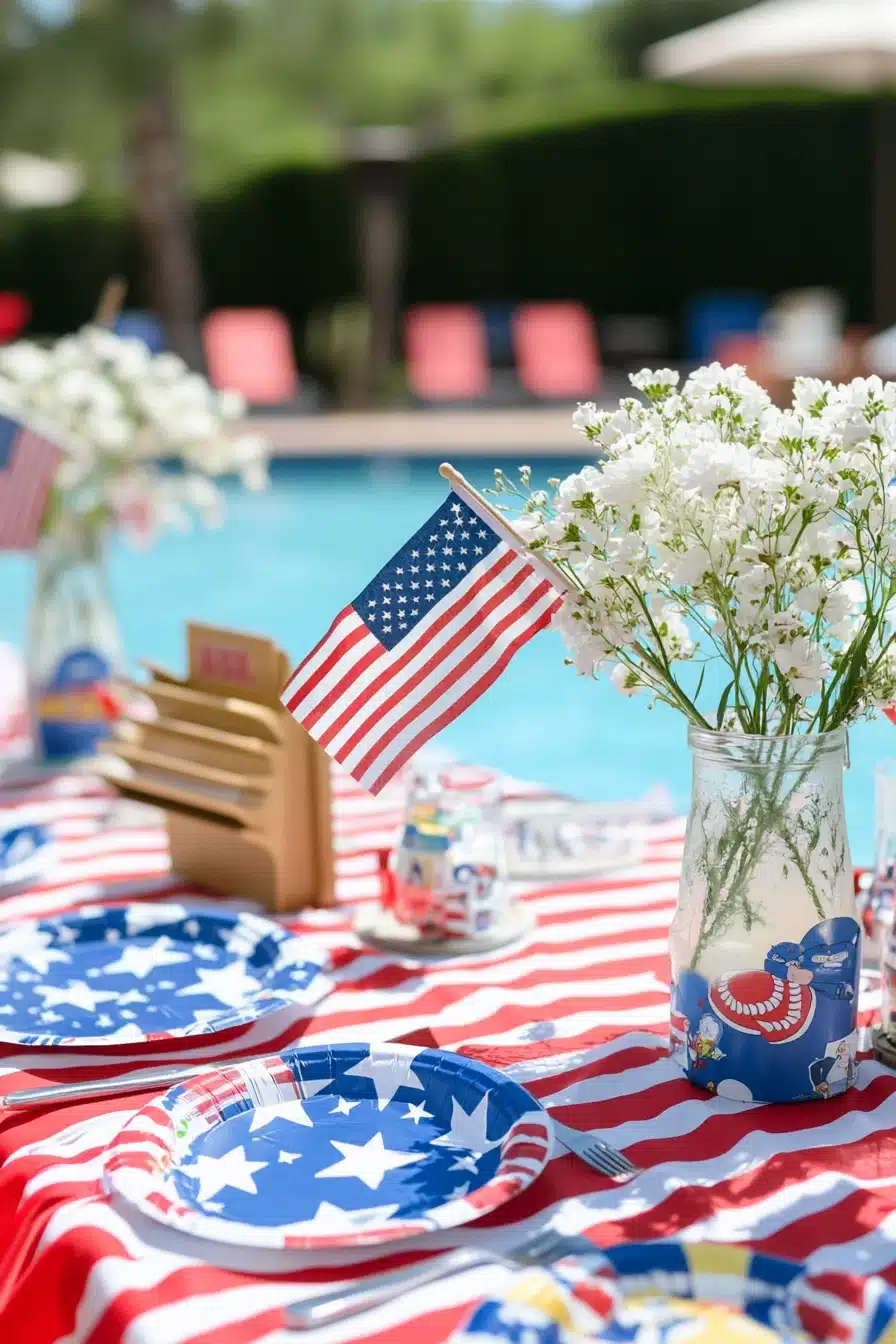 Patriotic Poolside Party Table