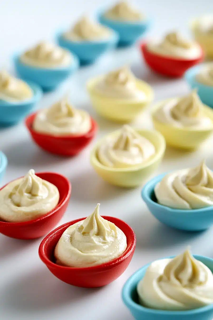 Patriotic Deviled Egg Bites