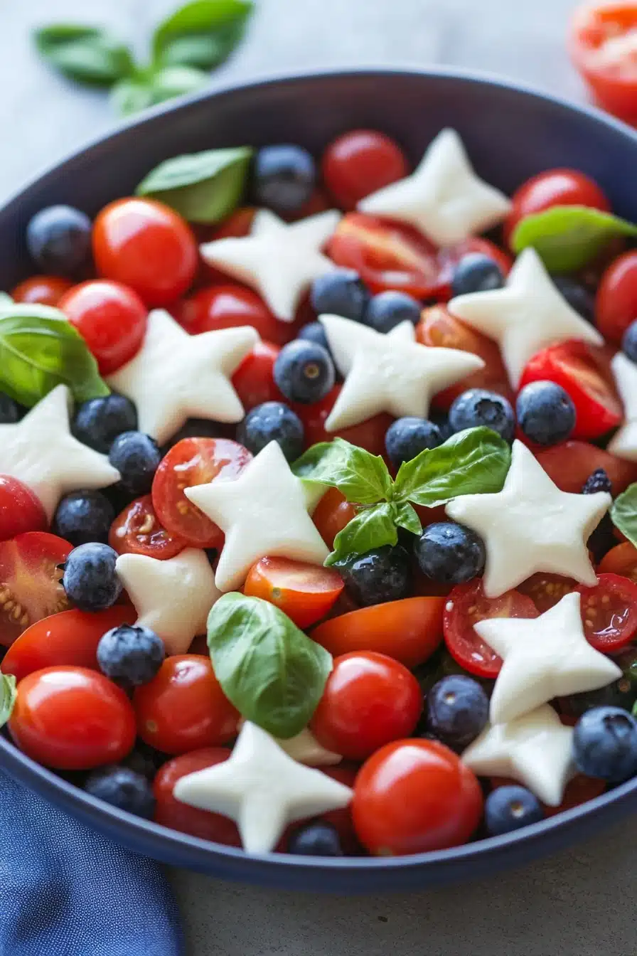 Patriotic Caprese Salad Twist