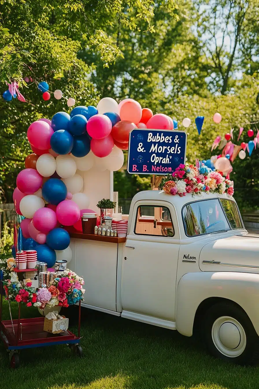 Retro Truck Bar with Patriotic Flair