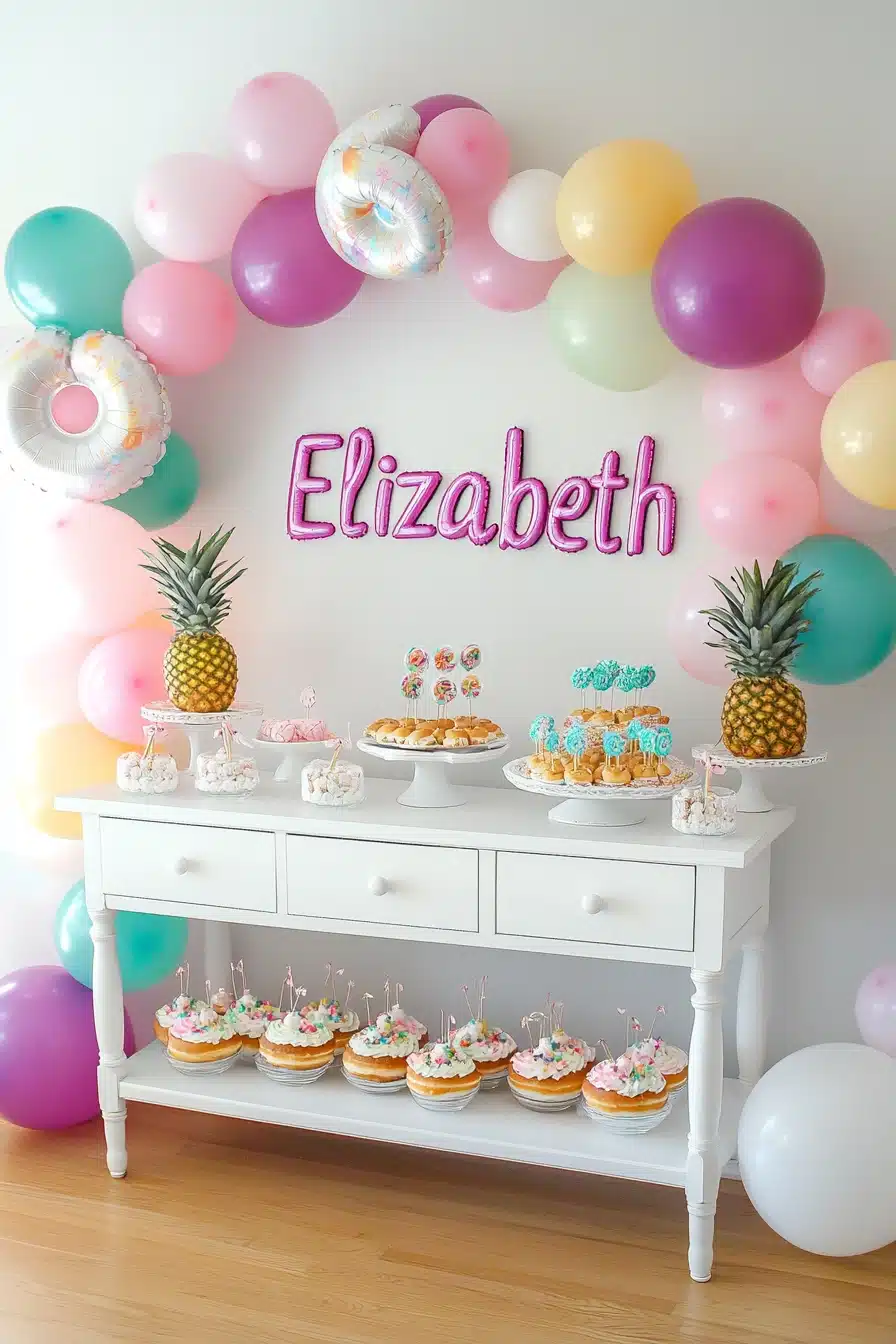 Tropical-Inspired Party Dessert Table