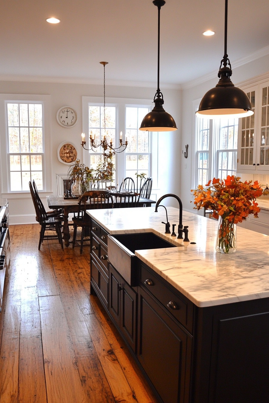 Cozy Farmhouse Kitchen with Autumn Charm