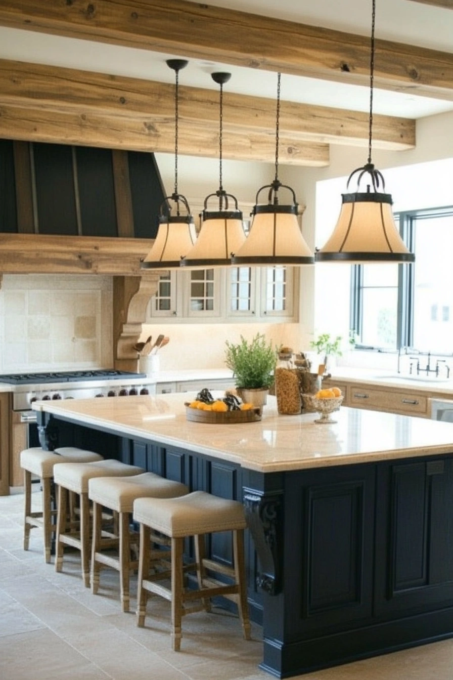 Rustic Farmhouse Kitchen with Warm Elegance
