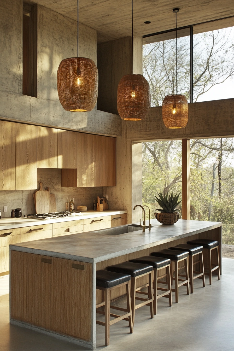 Minimalist Natural Wood Kitchen Sanctuary