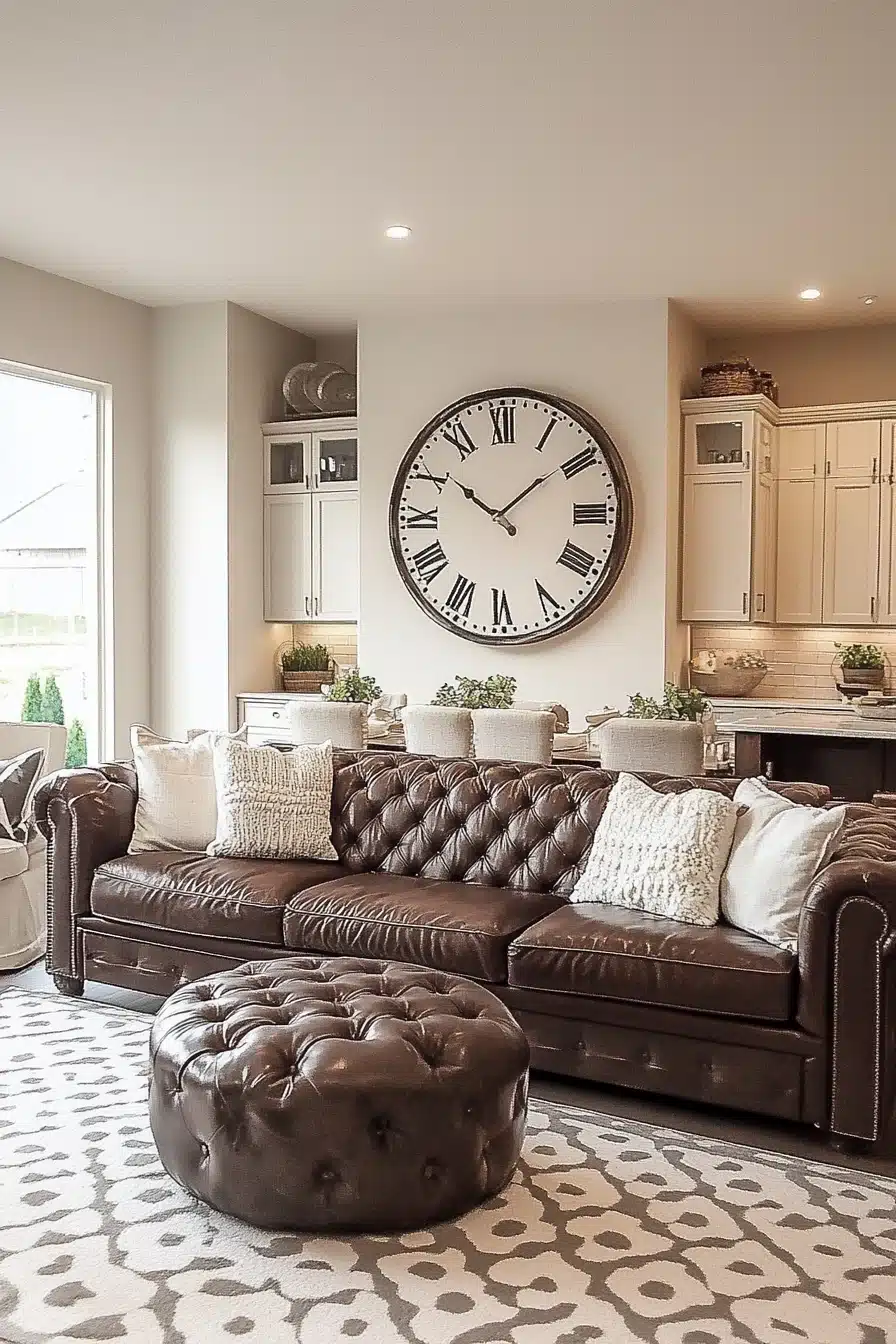 Sophisticated Farmhouse with Leather Accents