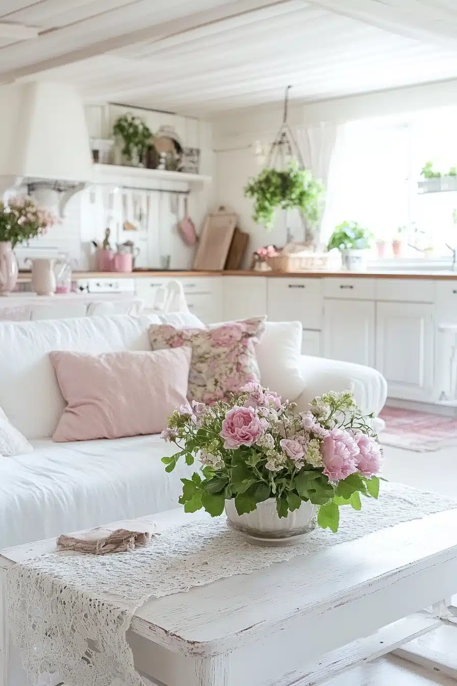 Romantic Farmhouse Living Room Bloom