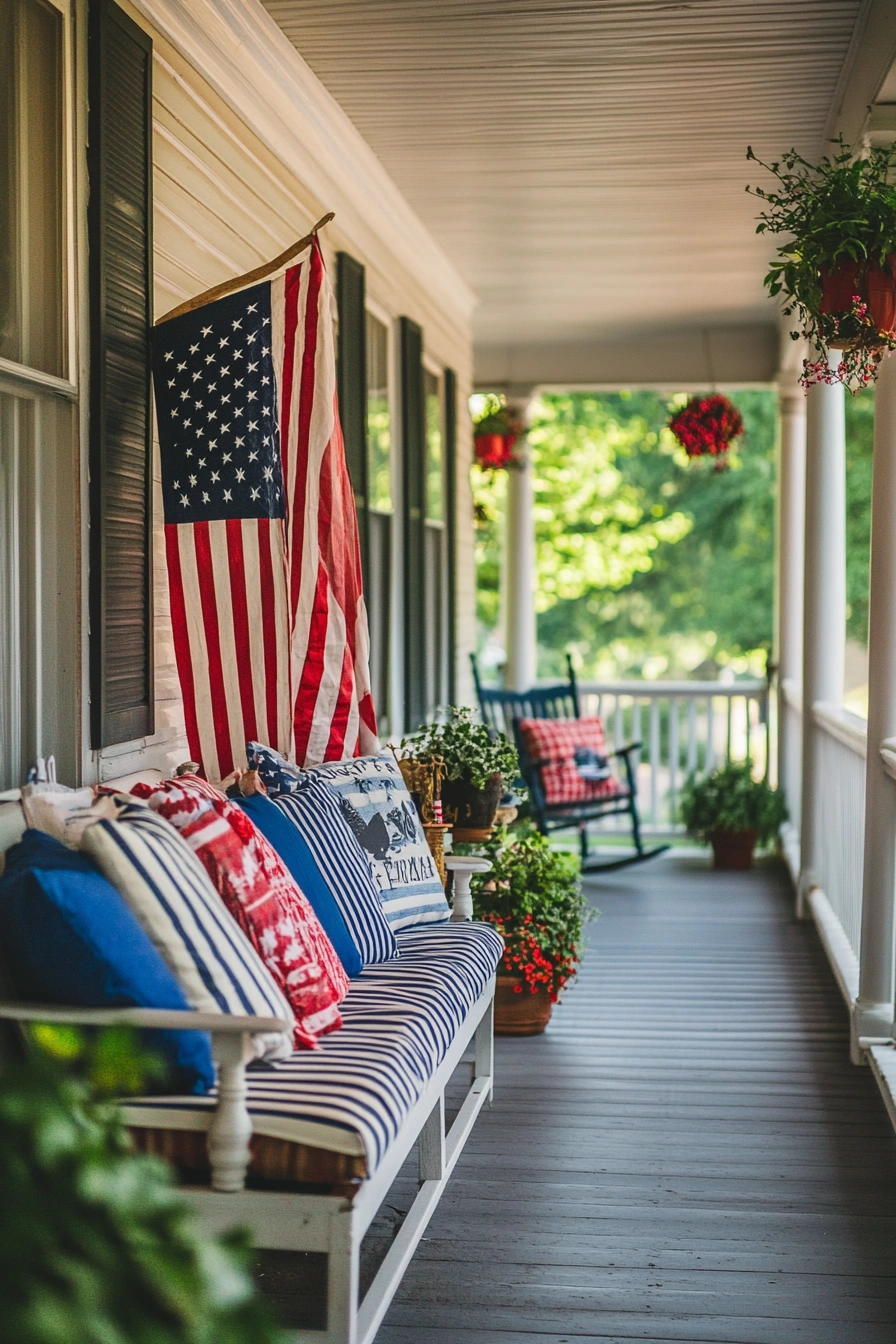 All-American Porch with Cozy Charm
