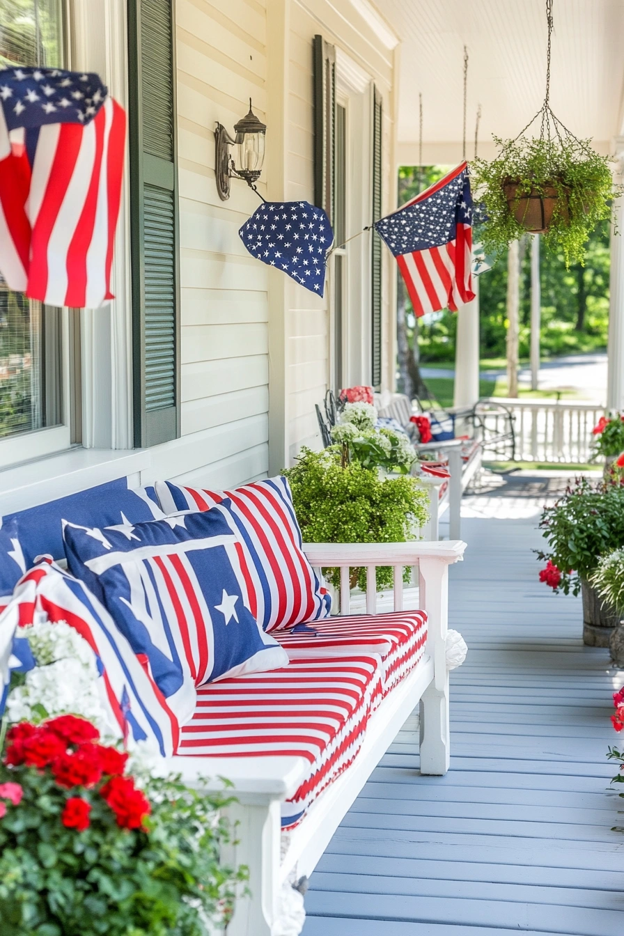 Patriotic Porch with Star-Spangled Charm