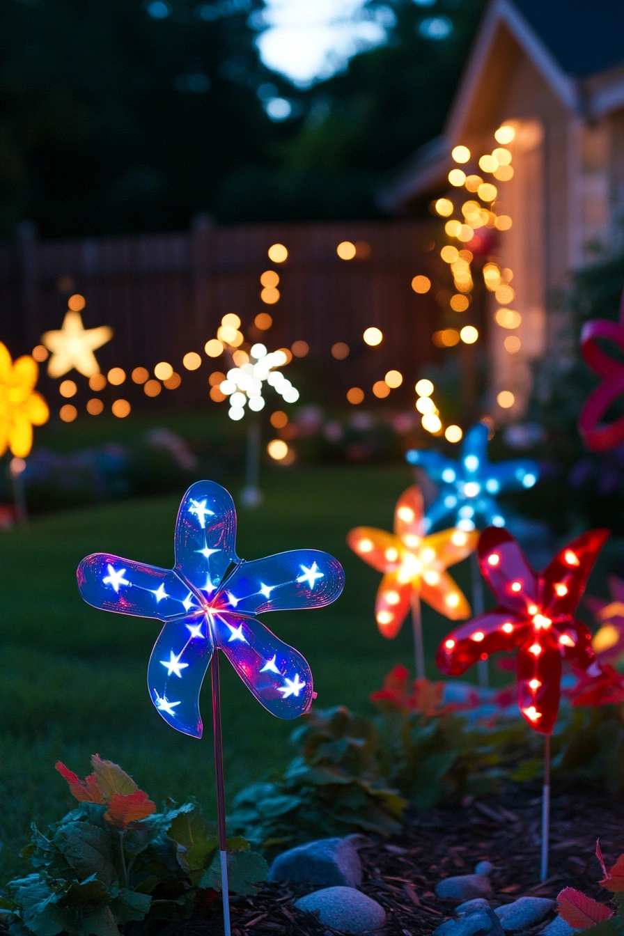 Whimsical Patriotic Garden Lights