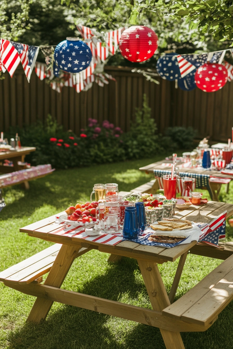 Backyard 4th of July Picnic Party