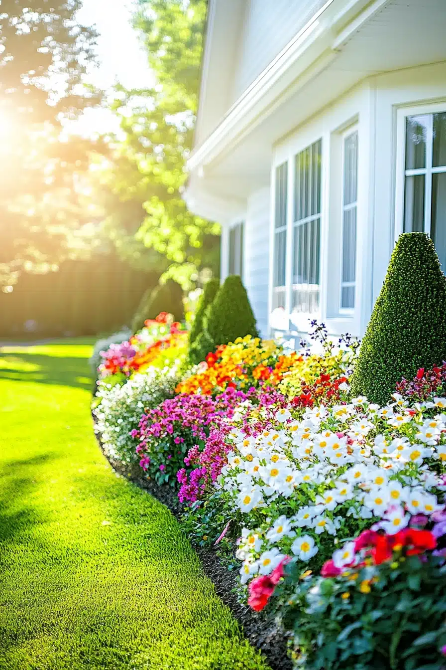 Vibrant Garden Borders for Curb Appeal