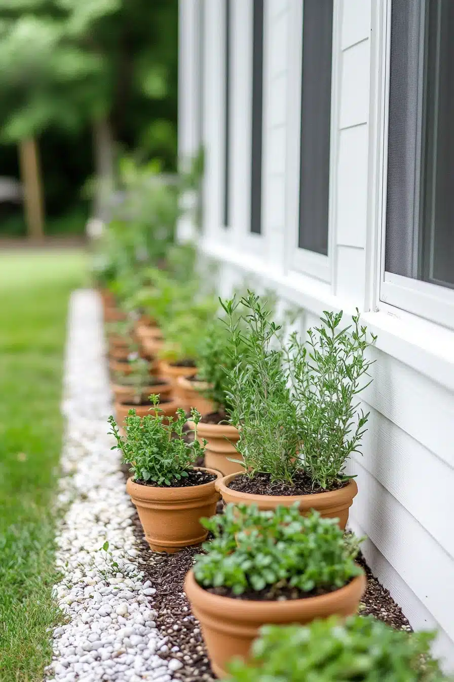 Charming Herb Garden in Terra-Cotta Pots