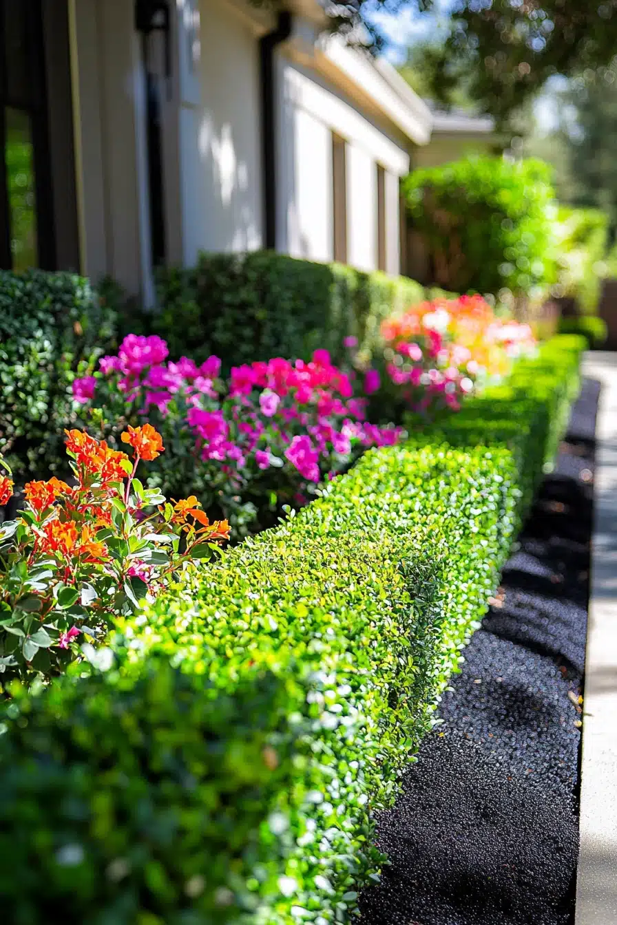 Polished Hedge Borders with Bold Blooms