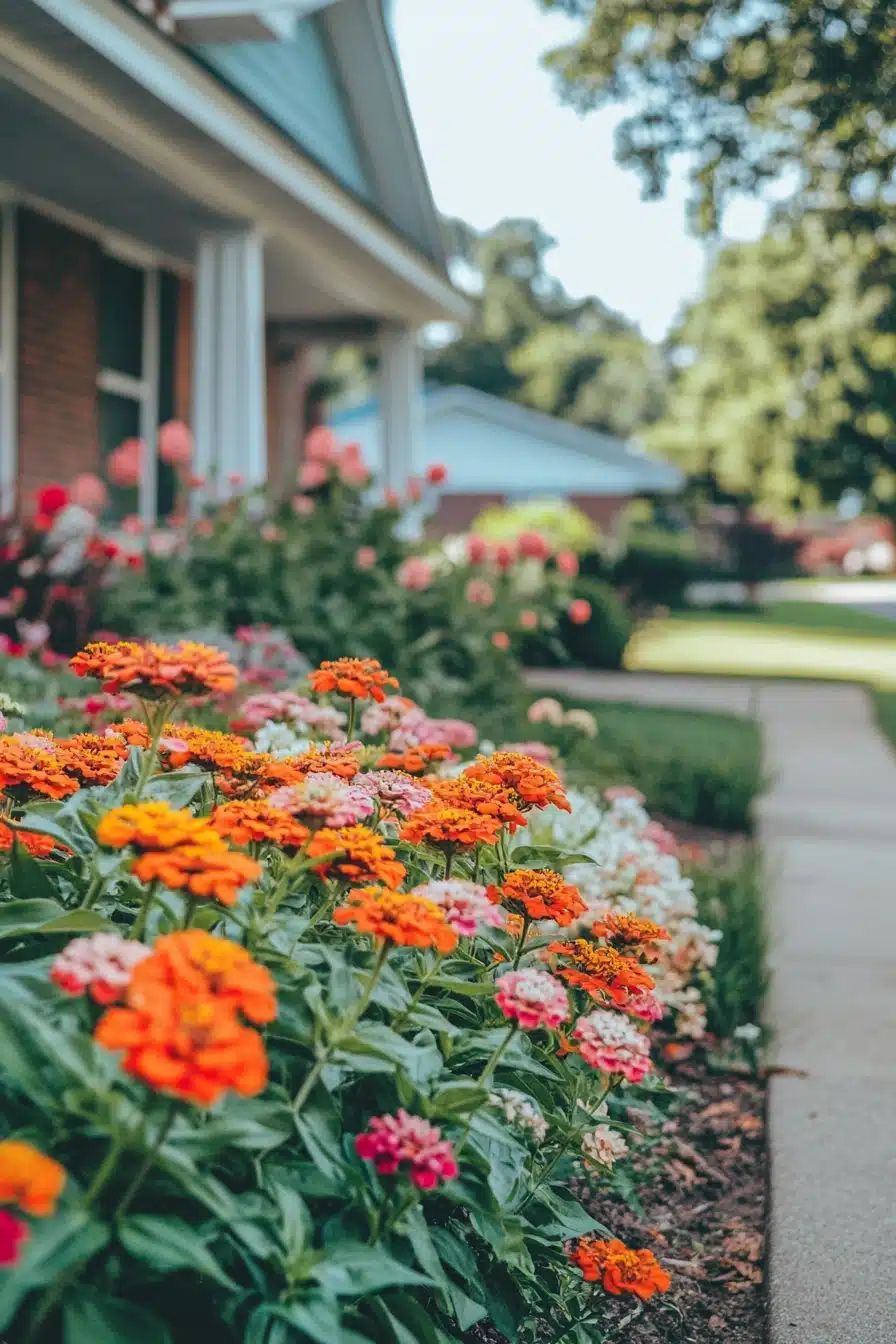 Bright Flower Borders for Cheerful Curb Appeal