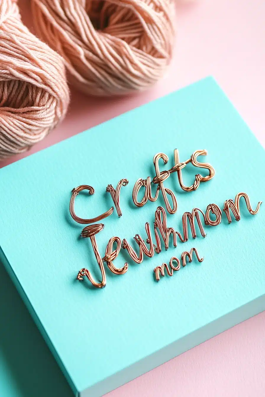 Handmade Wire Word Art for Crafty Moms
