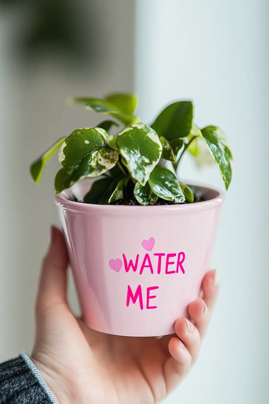 Playful Pink Pot with Water Reminder