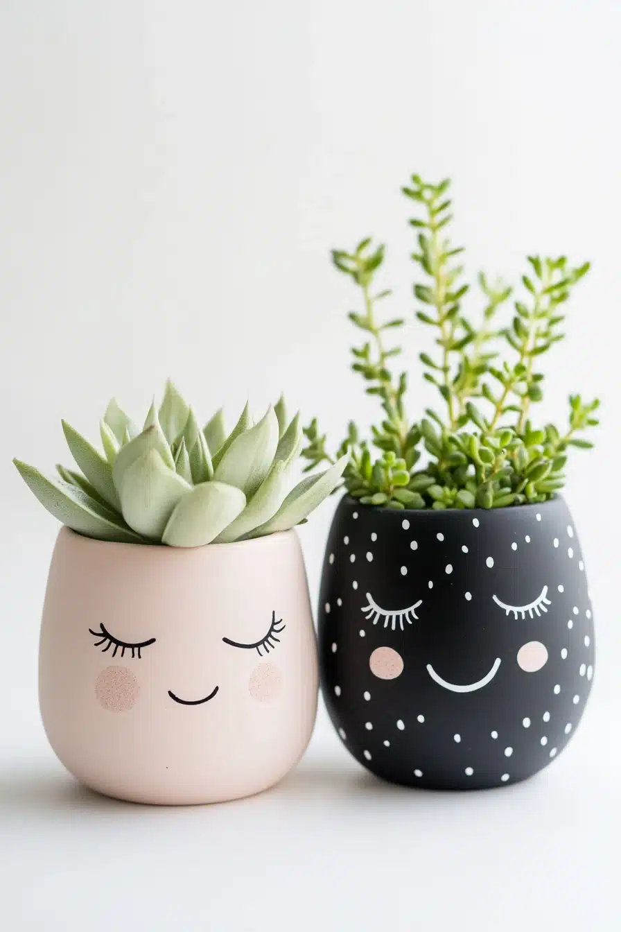 Cute Face Pots with Playful Charm