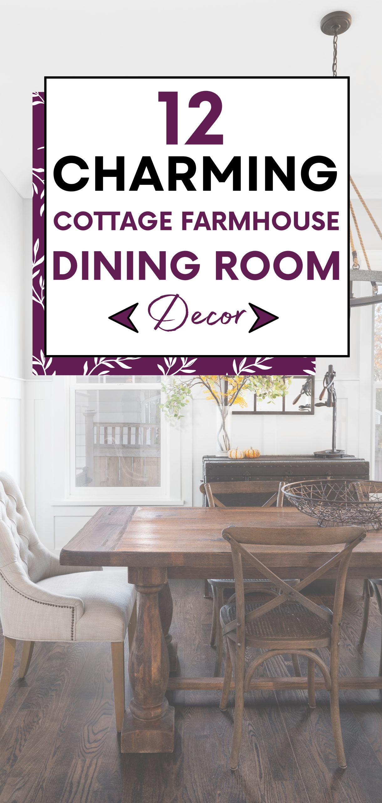 Charming Cottage Farmhouse Dining Room Decor Ideas