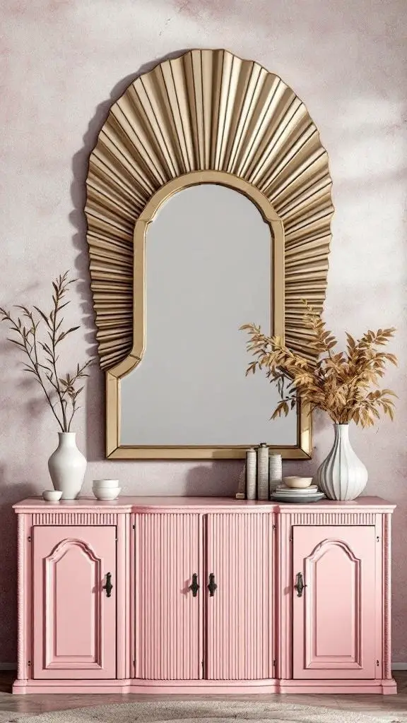 80's Pink Art Deco Living Room