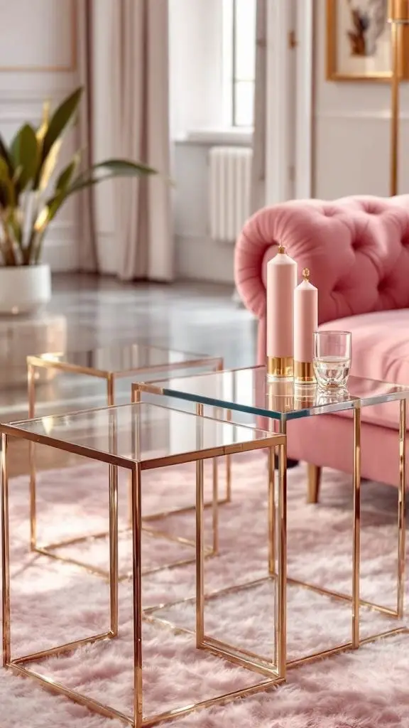 80's Pink Art Deco Living Room
