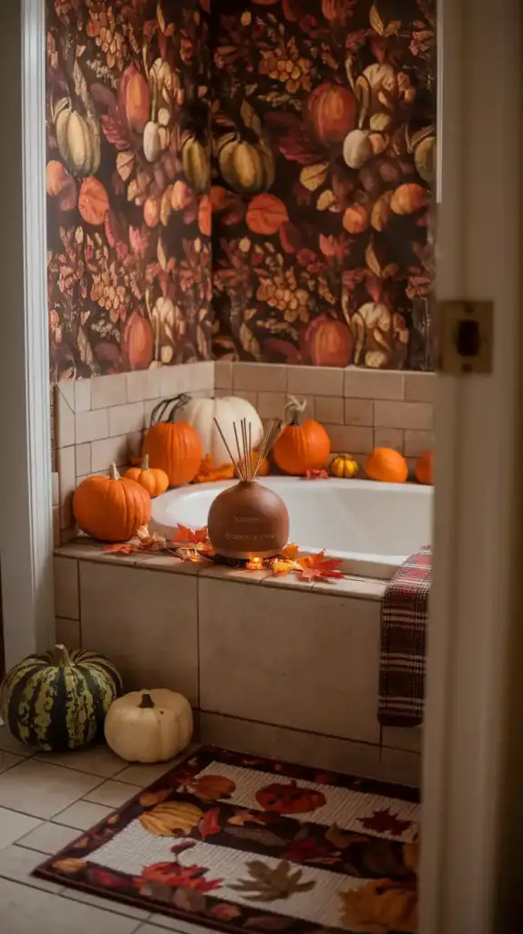 Fall Bathroom Decor