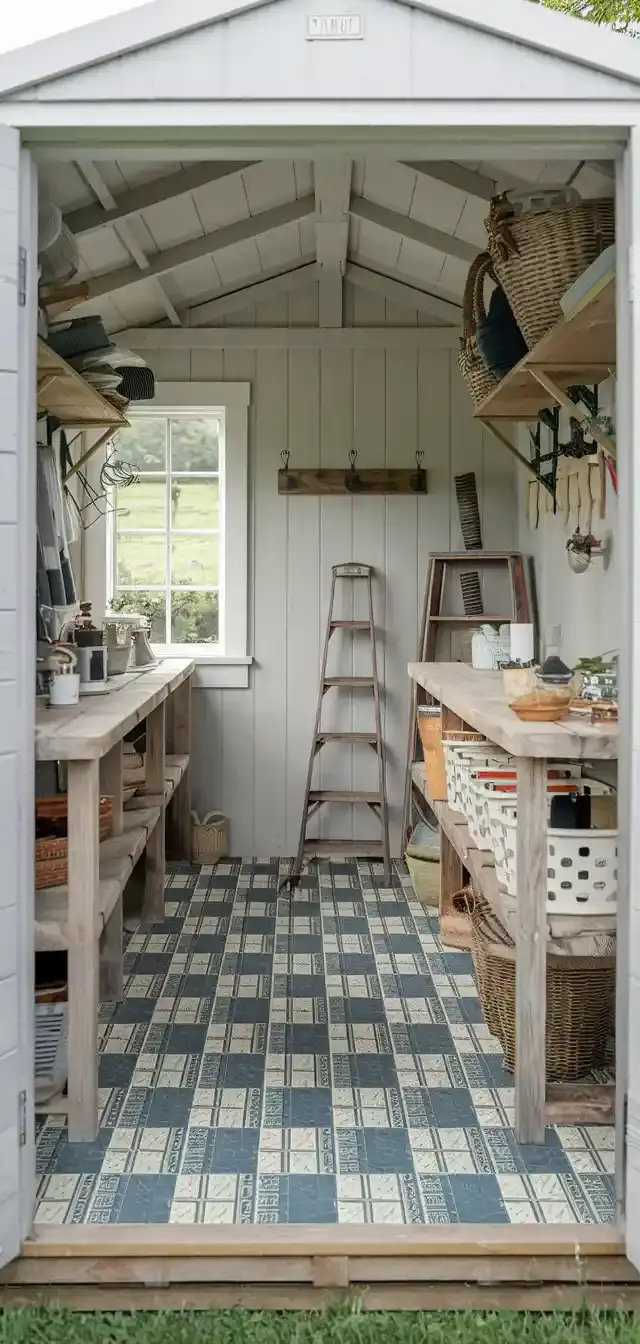 Country Farmhouse Garden Shed Decorating