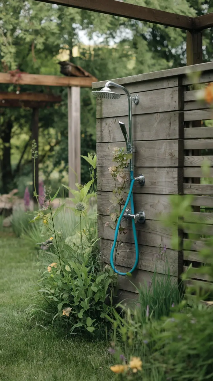 12 Easy DIY Outdoor Shower Ideas - My Home And Kitchen