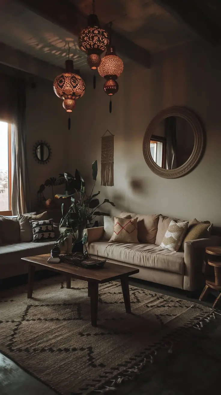Apartment Dark Boho Living Room Ideas