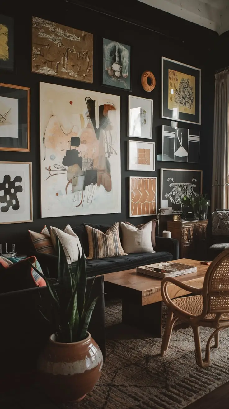 Apartment Dark Boho Living Room Ideas