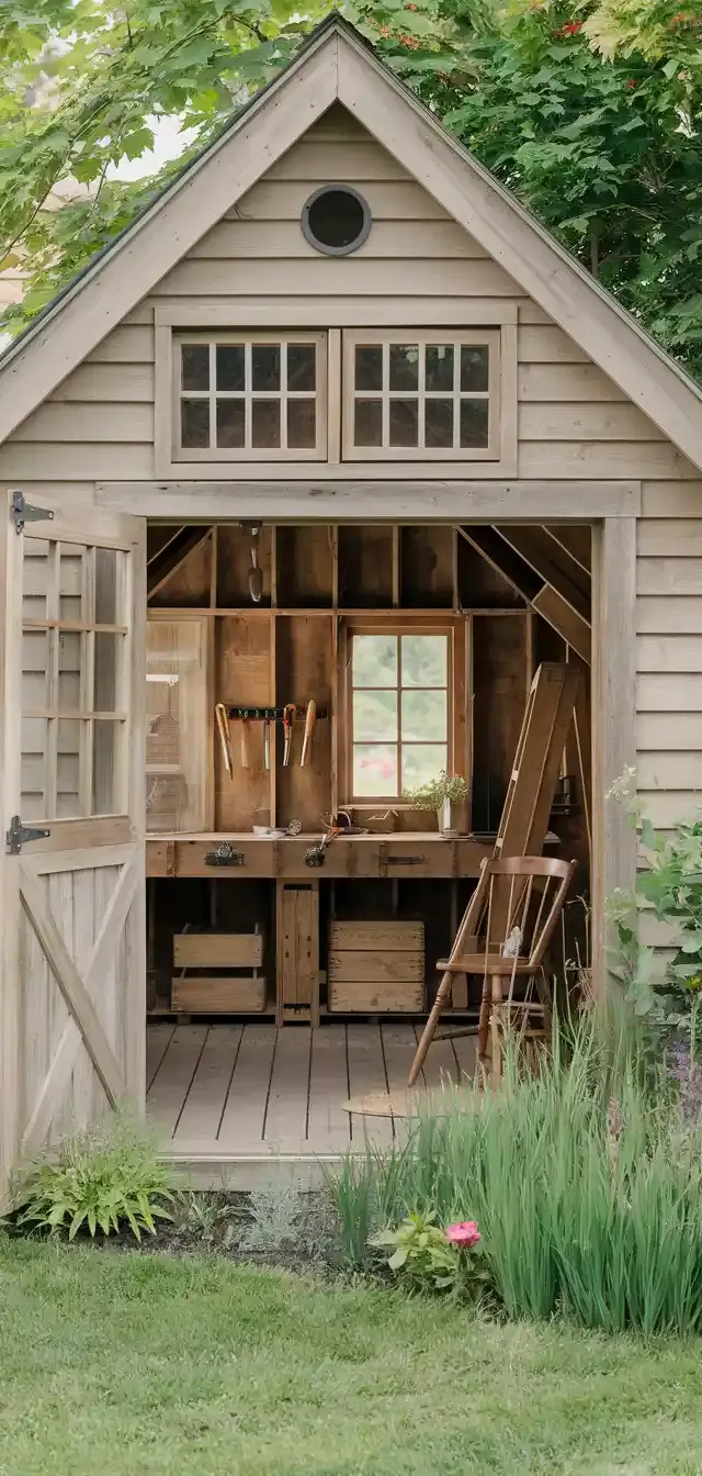 Country Farmhouse Garden Shed Decorating