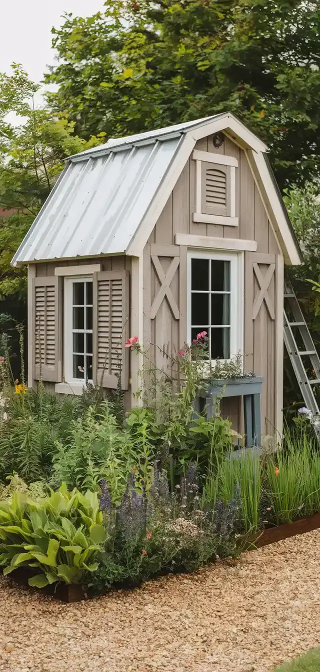 Country Farmhouse Garden Shed Decorating
